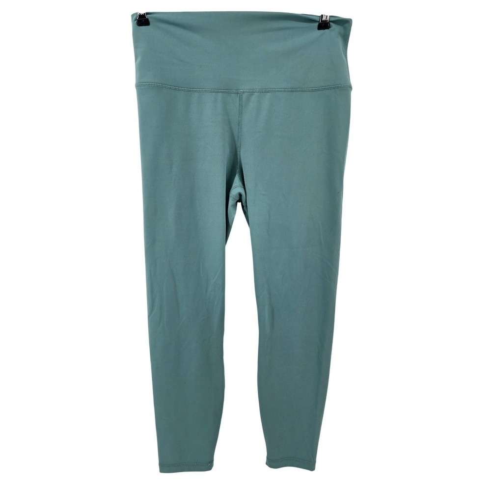 Yogalicious Lux Leggings Womens XL Sage Green High Waist 7/8 Ankle Activewear